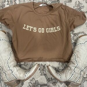 Let's Go Girls' crop top